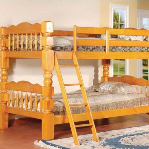 BN-BB04 WOODEN BUNK BED WITH BIG POST