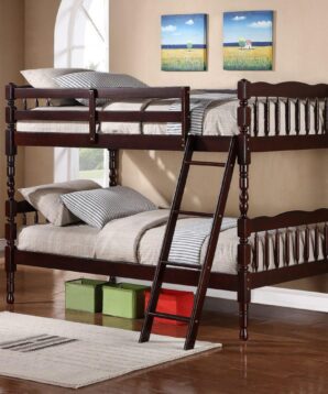 BN-BB07 CHEAP WOODEN BUNK BED WITH SMALL POST