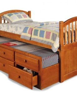 BN-BB08 SINGLE BUNK BED WITH TRUNDLE AND DRAWER