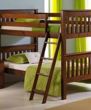 BN-BB18 CHEAP WOODEN BUNK BED IN VIETNAM WITH TWIN/TWIN
