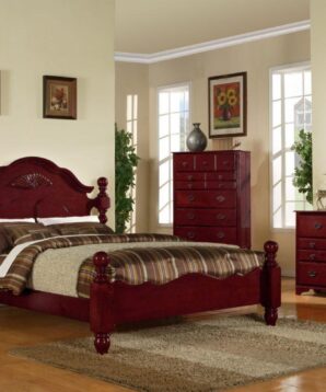 BN-BR09 dark cherry bedroom set