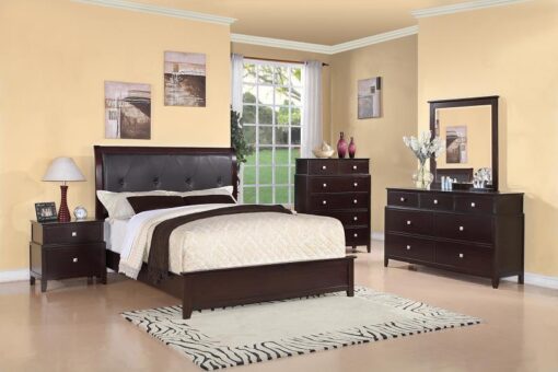 Bn-Br12 Modern Bedroom Collections W/ Tufted Leather Heaboard