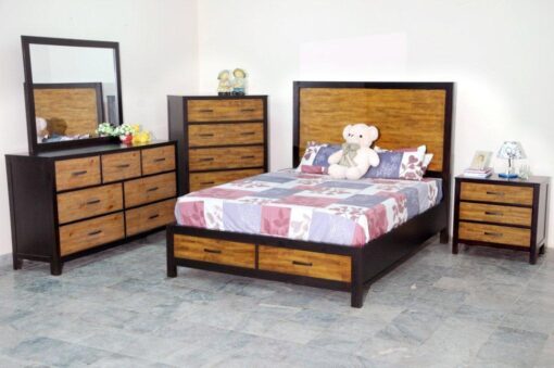 Bn-Br20 Poplar Wood Bedroom Furniture Set