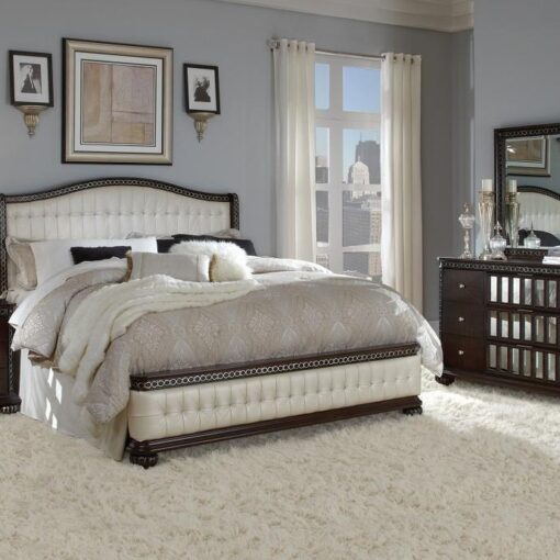 BN-BR25 Best Sell Bedroom Collections W/ Tufted Fabric Heaboard