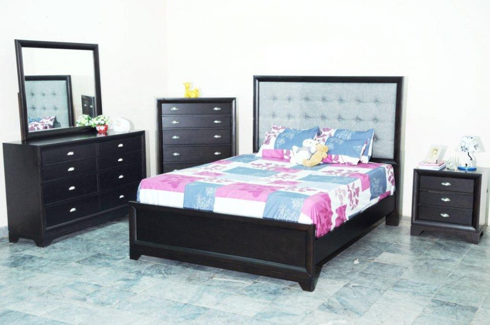 BN-BR81 BEST SELL BEDROOM COLLECTIONS W/ TUFTED FABRIC HEABOARD