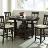 BN-DN11 ROUND DINING FURNITURE SET WITH LEATHER