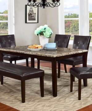 BN-DN53 DINING ROOM FURNITURE WITH MARBLE TOP IN VIETNAM