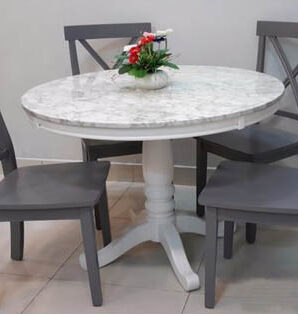 BN-DN56 ROUND DINING TABLE WITH MARBLE TOP