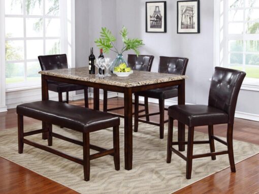 Bn-Dn57 Square Dining Room Furniture W/ Leather Seat &Amp; Back