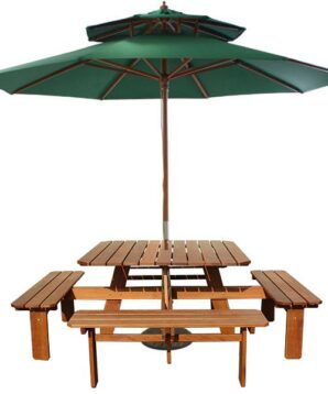 BN-OD52 SQUARE DESK AND 4 CHAIRS 110X2000 – 8 SEATS
