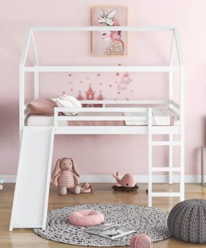 Alternative view of Full Loft Bed With Slide Bridge WF286246AAK