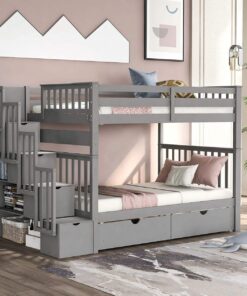 F/F Bunkbed With Drawer Wf286196-97-98-99