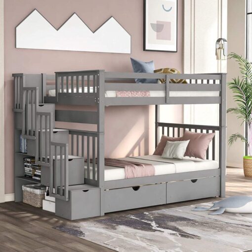 F/F Bunkbed With Drawer WF286196-97-98-99