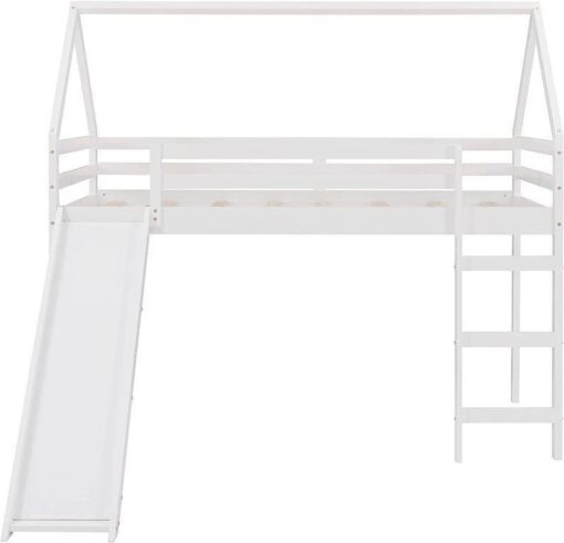 Twin Loft Bed With Slide Bridge 4