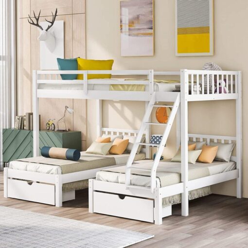 Triple Bunkbed With Drawer