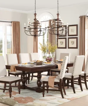 Alternative view of BN-DR059 Person Extendable Solid Dining Set
