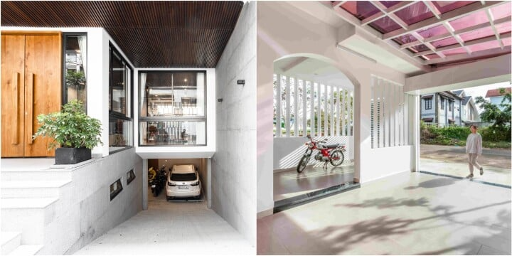 Basement combined with car garage