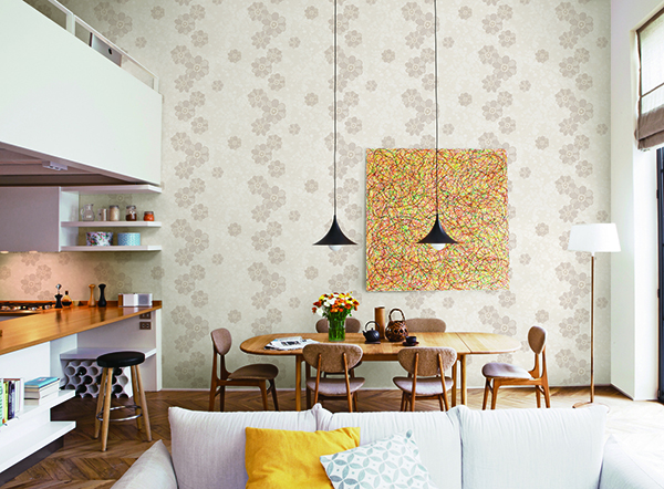 xu-huong-lam-dep-khong-gian-bep-voi-giay-dan-tuong Kitchen wall decor trends